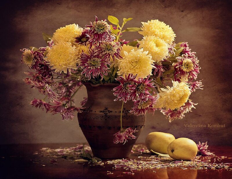 Chrysanthemum Bouquet — Yellow, Calm