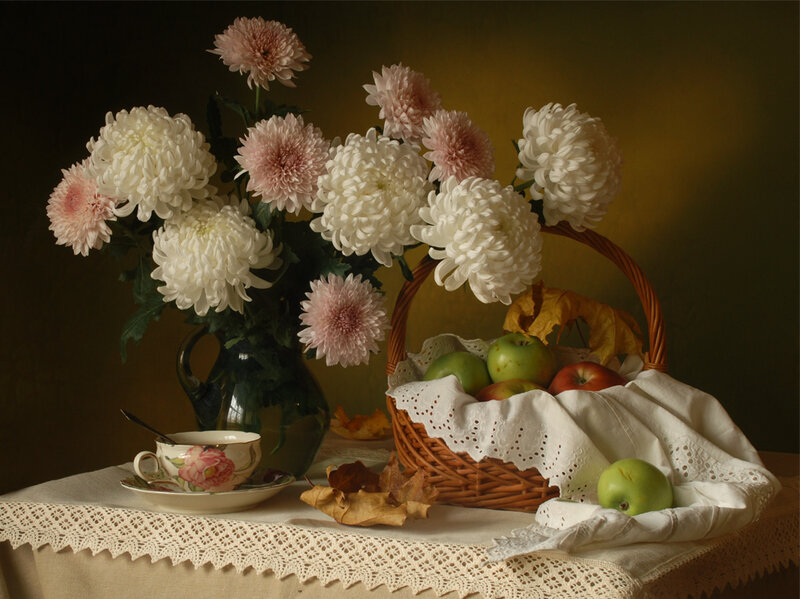 Chrysanthemums and Apples