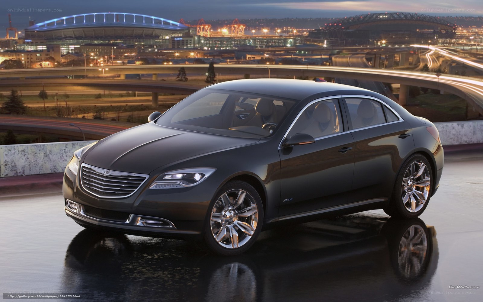 Chrysler 200C in cityscape