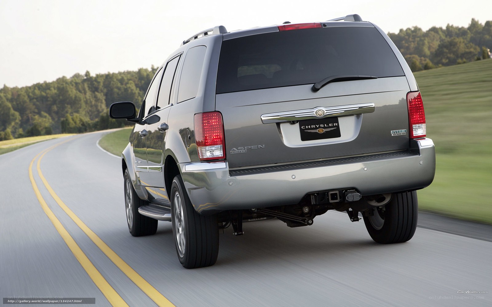 Chrysler Aspen driving on road