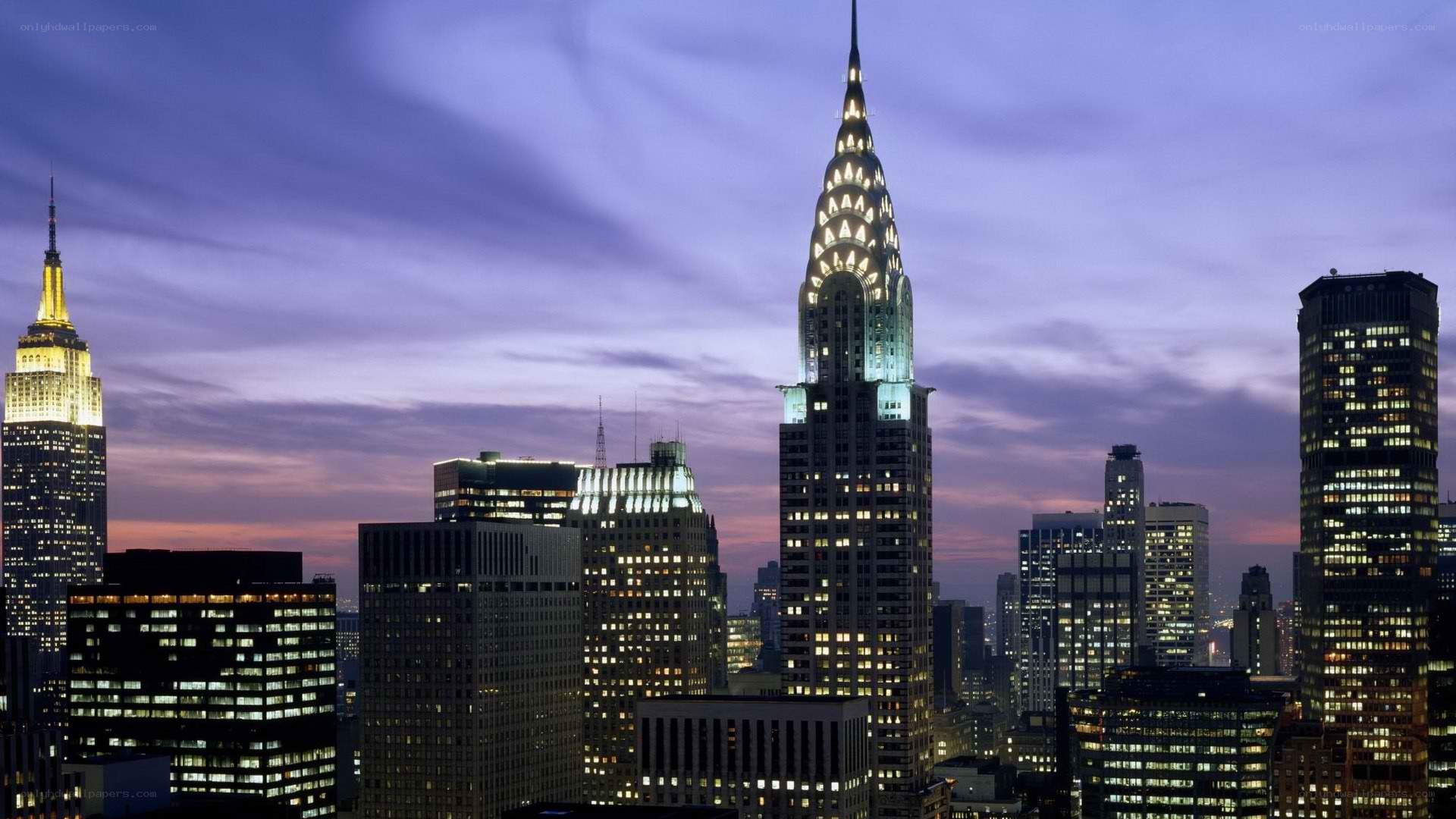 Chrysler Building at dusk