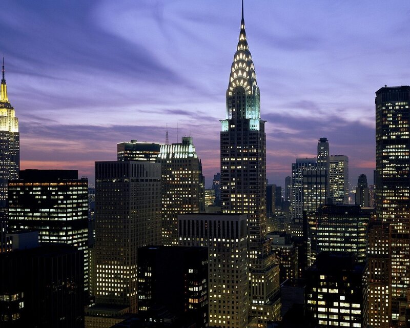 Chrysler Building at dusk
