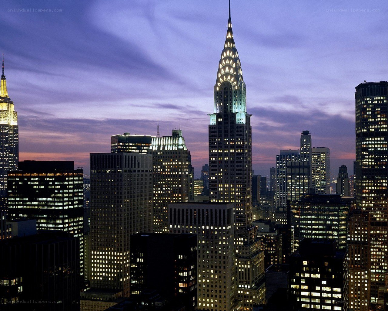 Chrysler Building at dusk