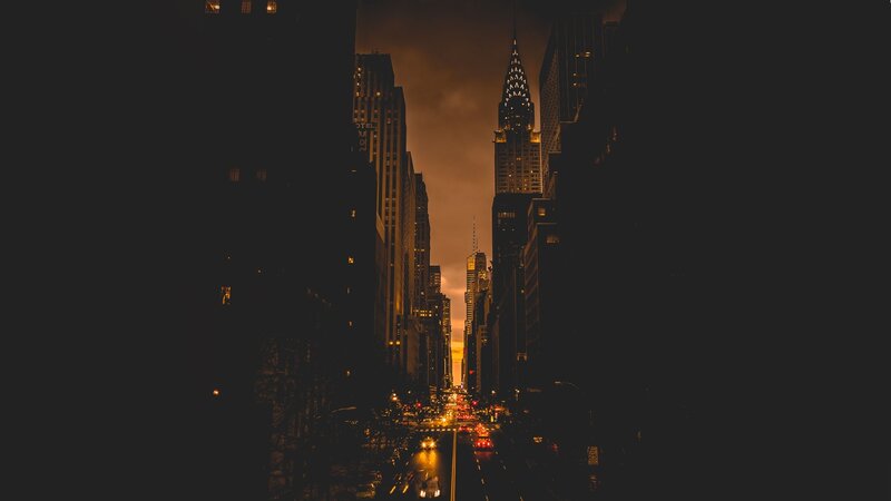 Chrysler Building at Dusk — Black