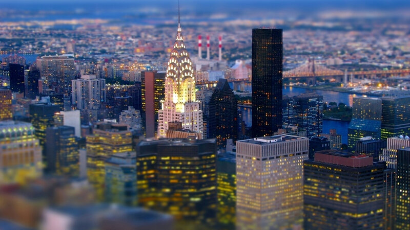 Chrysler Building at Dusk — Blue