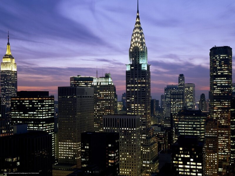 Chrysler Building at Dusk — Purple, Dramatic, Night