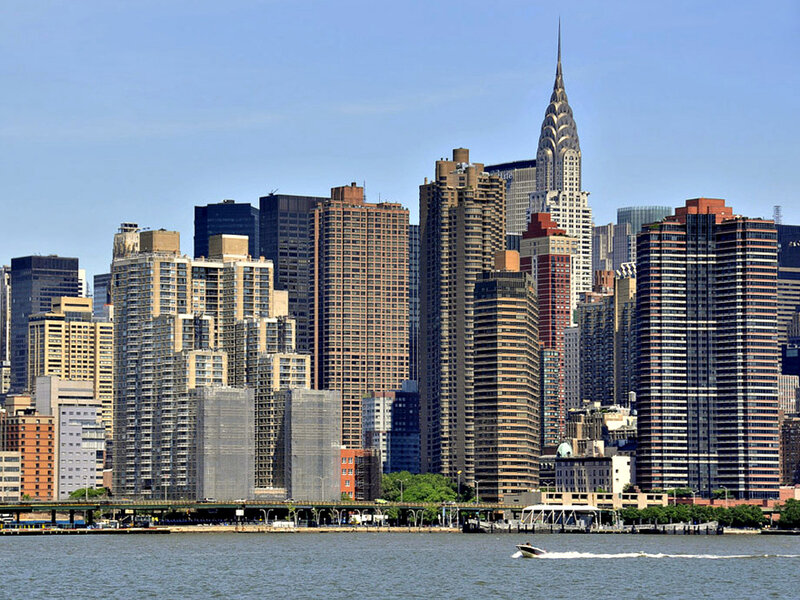 Chrysler Building Skyline — Blue, Urban