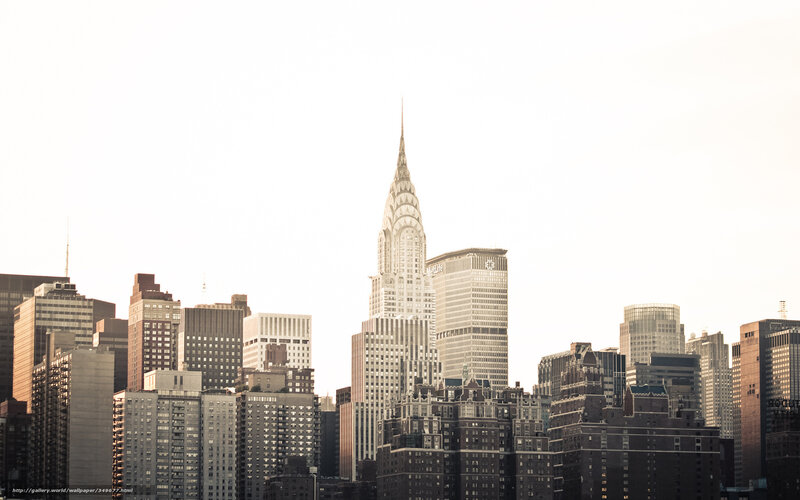 Chrysler Building Skyline — Gray, Serene, Afternoon