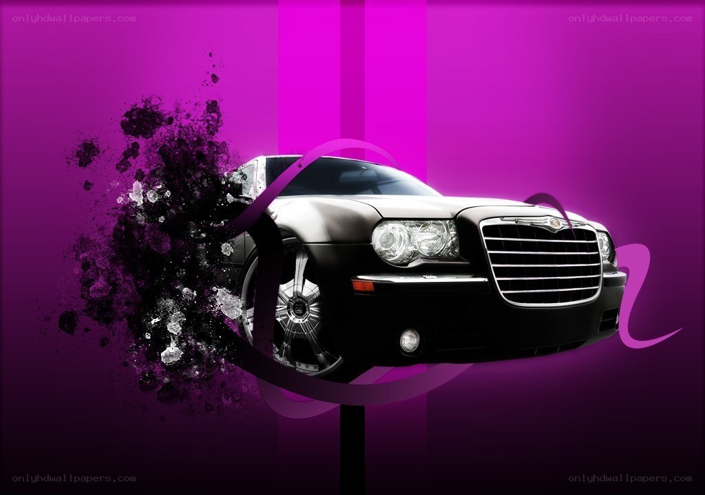 Chrysler car with purple background