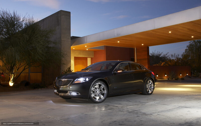 Chrysler concept car at modern home