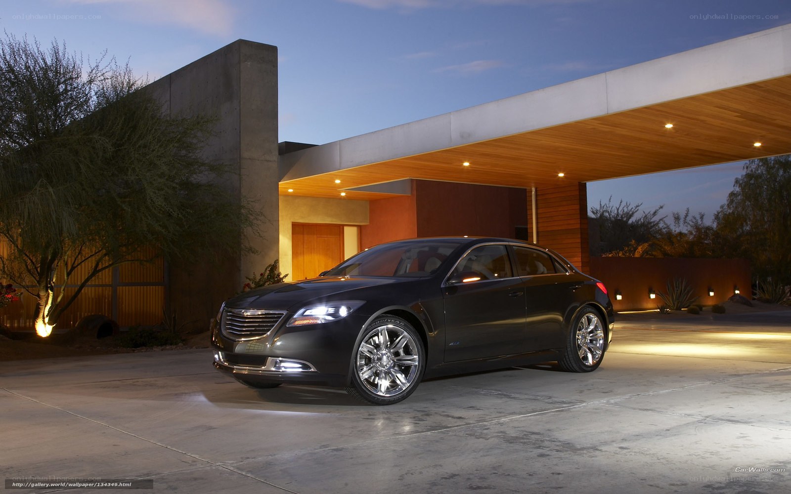 Chrysler concept car at modern home