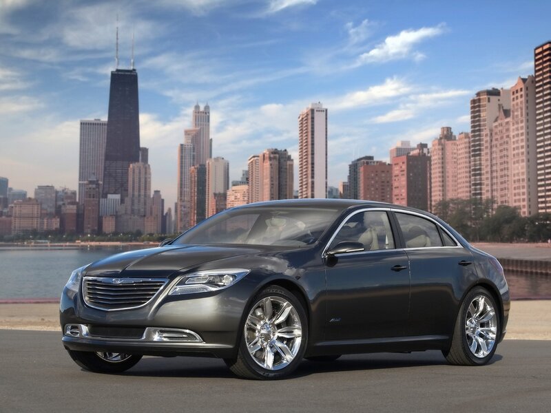 Chrysler concept car in city