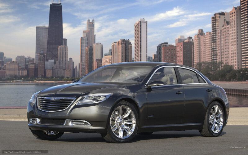 Chrysler concept car in city