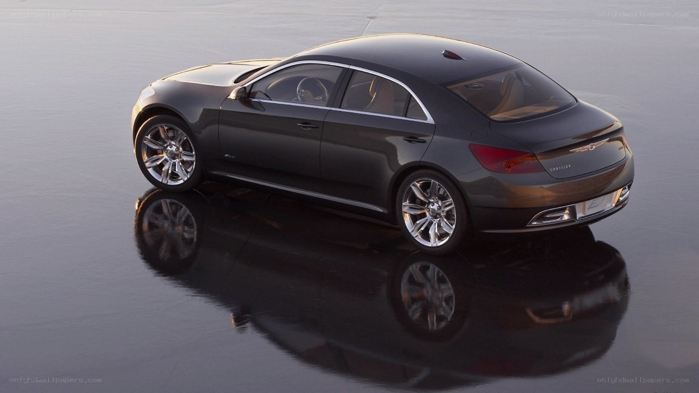 Chrysler concept car on reflective surface