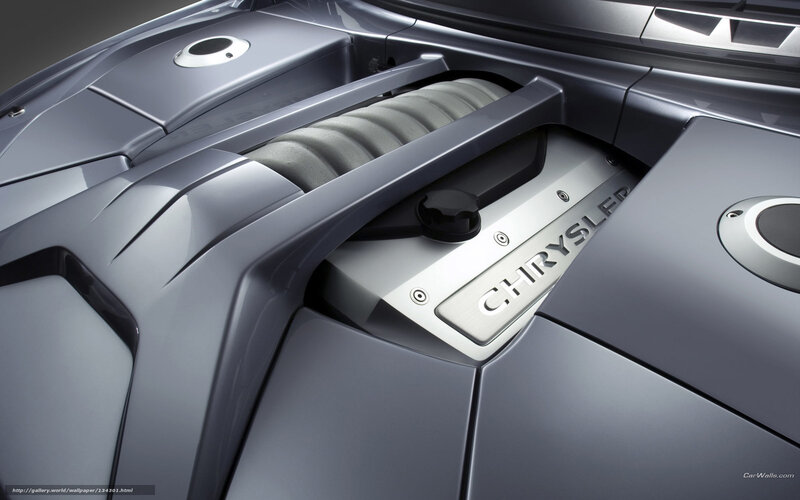 Chrysler engine bay close-up
