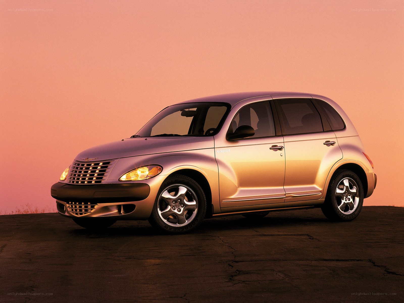 Chrysler PT Cruiser at sunset