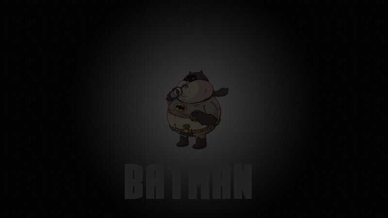Chubby Batman Character — Black