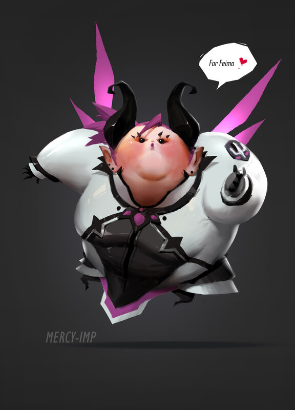 Chubby Character with Horns