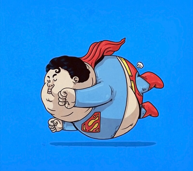 Chubby Superman Flying