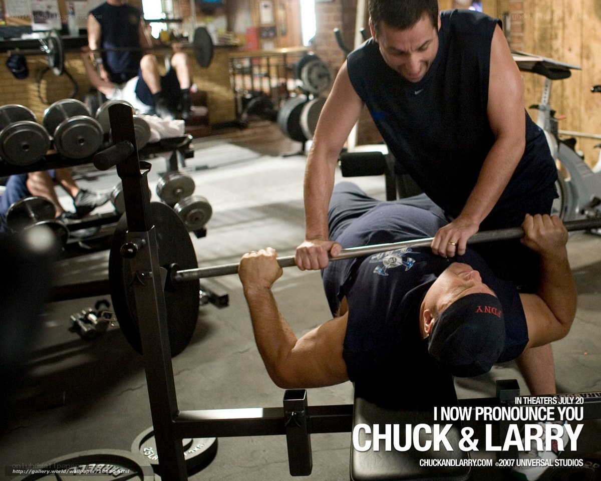 Chuck and Larry in gym