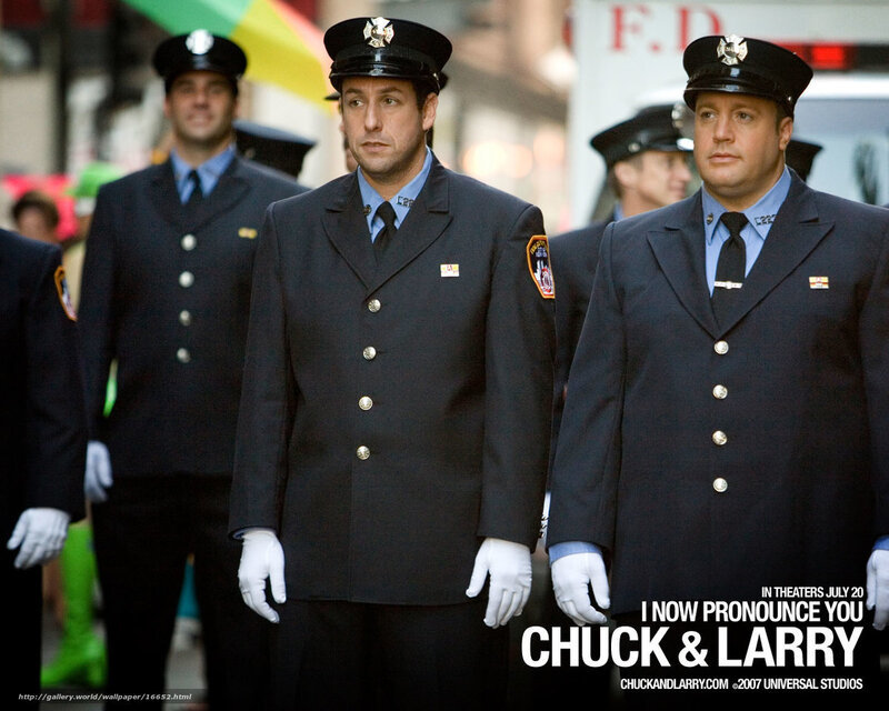 Chuck and Larry in uniform