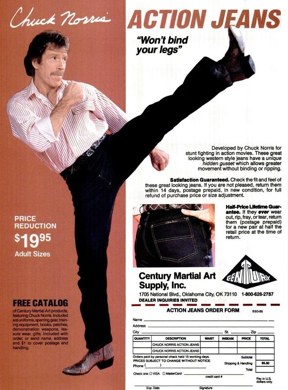 Chuck Norris action jeans ad