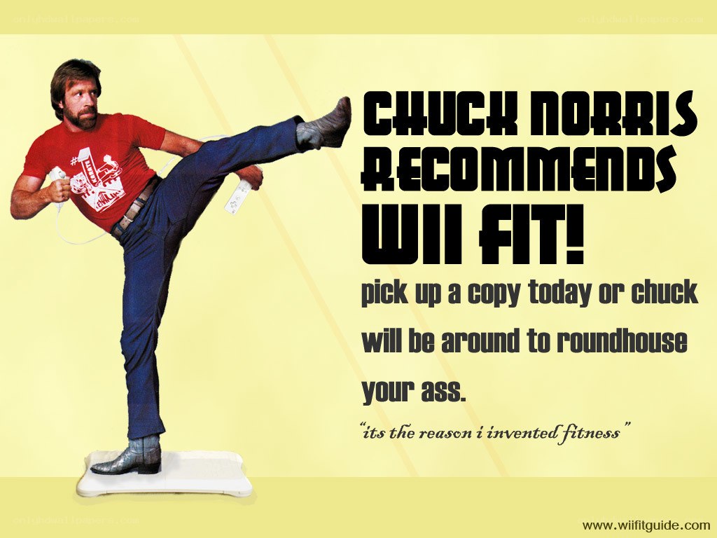 Chuck Norris recommends Wii Fit