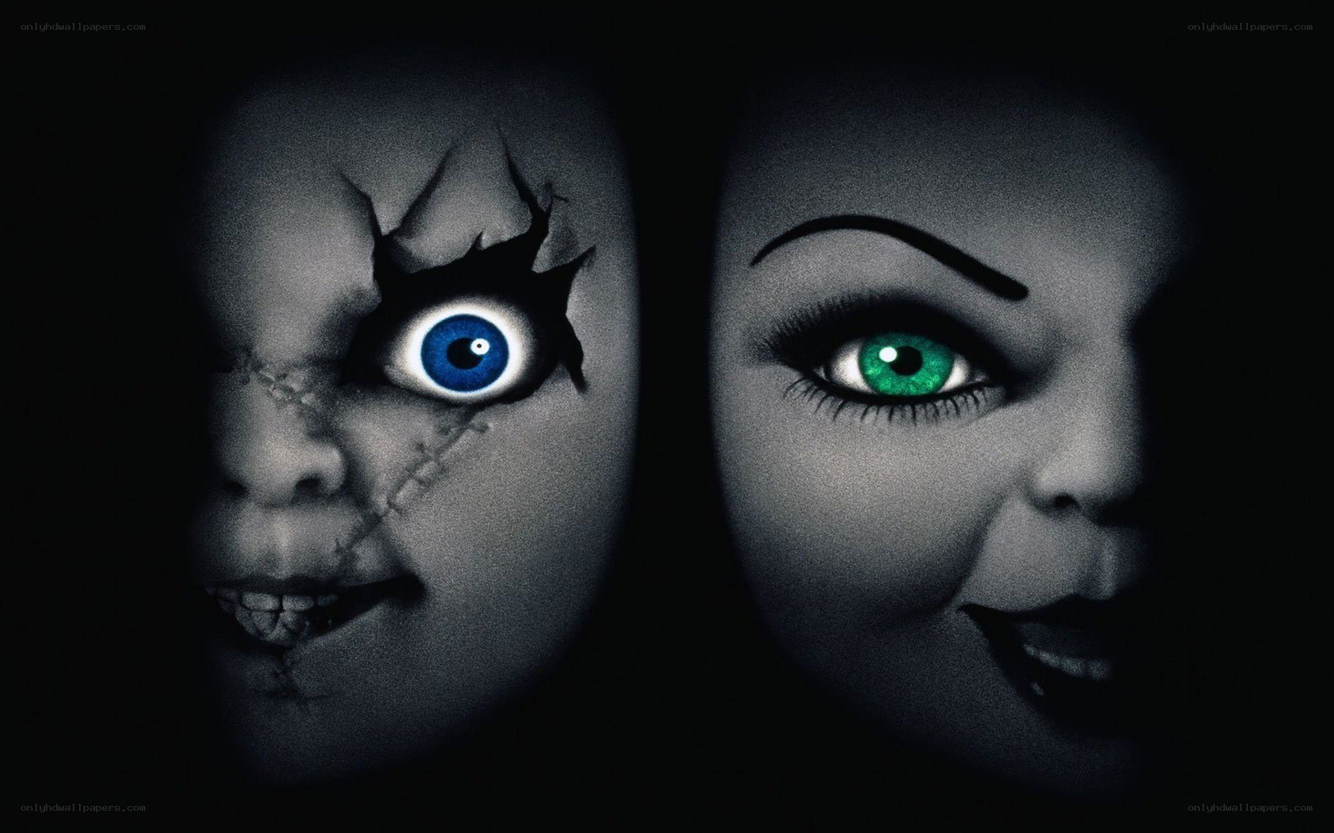 Chucky and Tiffany doll faces