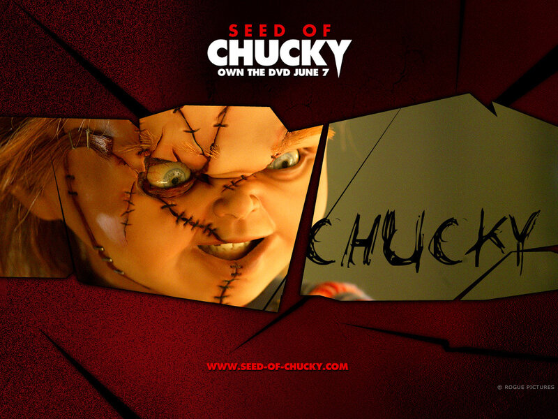 Chucky Doll Face — Red, Dark, Menacing, Photograph