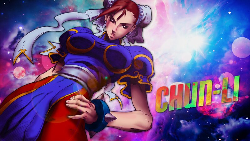 Chun-Li in Fighting Pose — Blue
