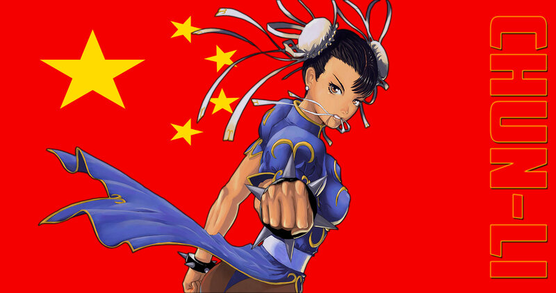 Chun-Li in Fighting Pose — Red