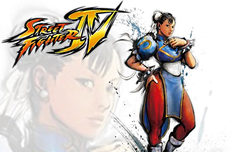 Chun-Li in Fighting Stance — Blue, Dynamic, Manga