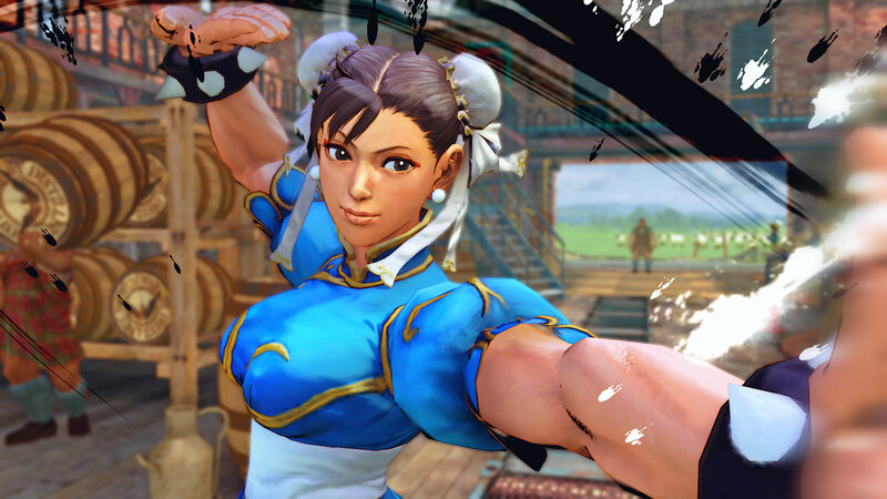 Chun-Li in Fighting Stance — Blue