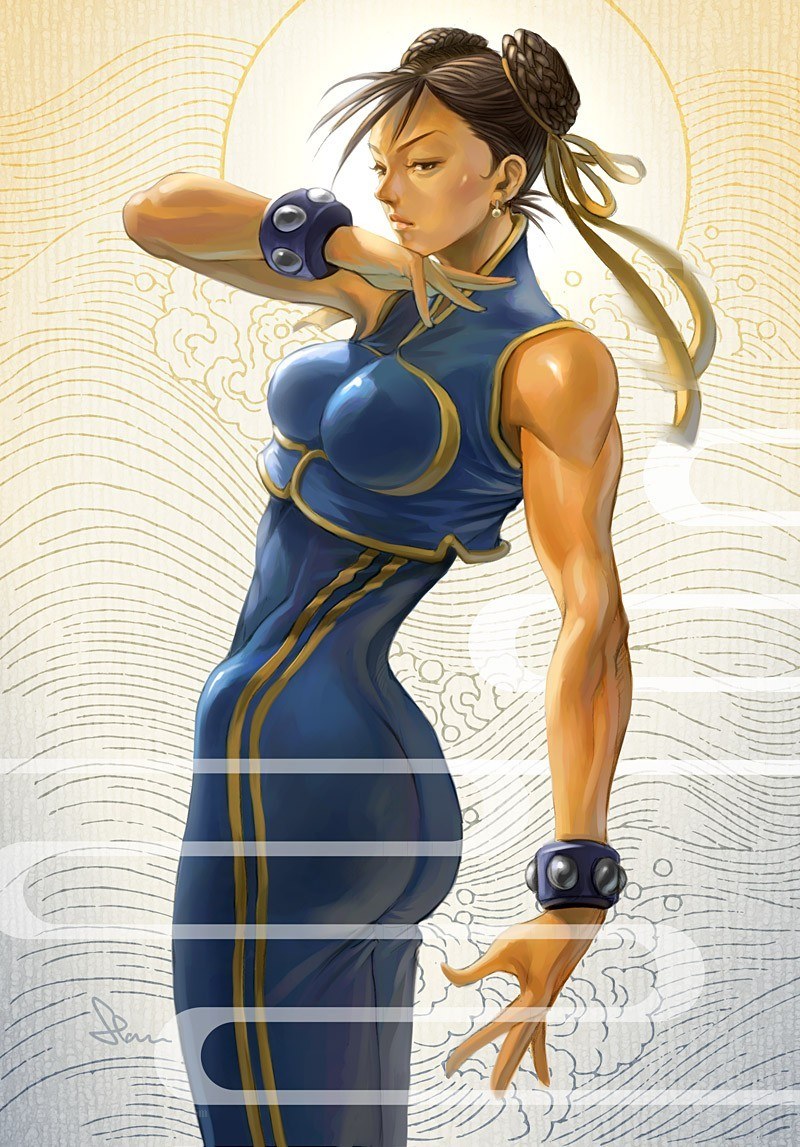 Chun-Li martial arts pose