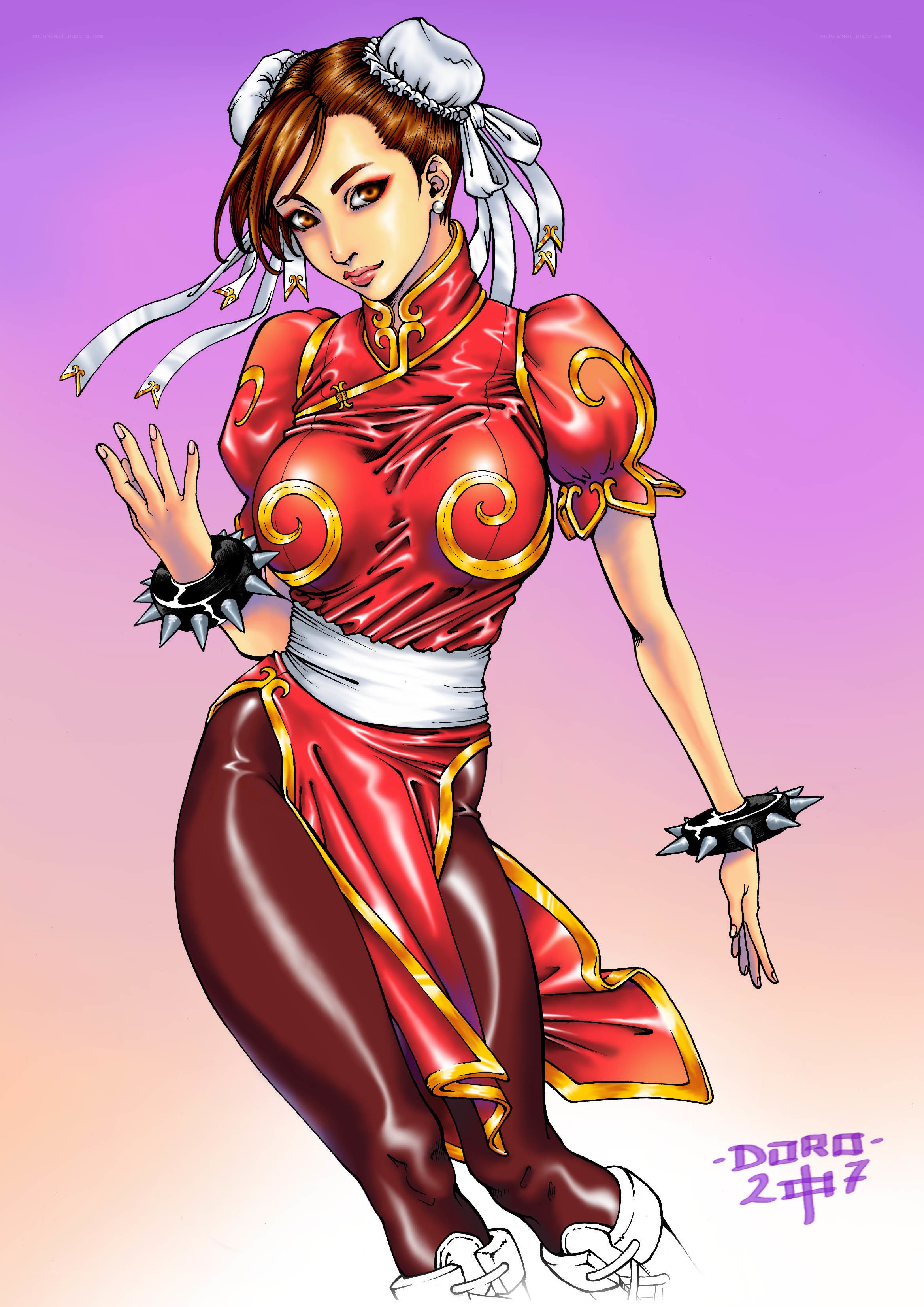 Chun-Li martial arts pose