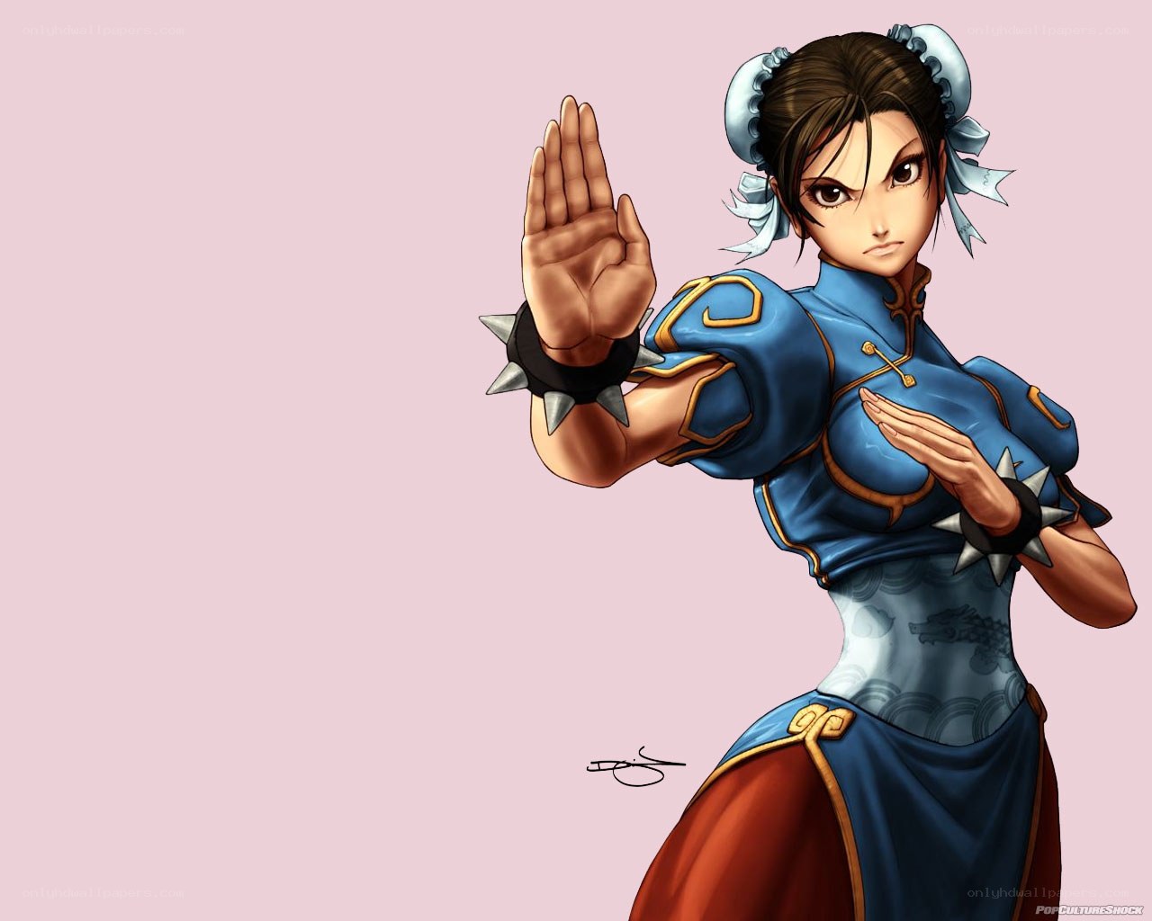 Chun-Li martial arts pose