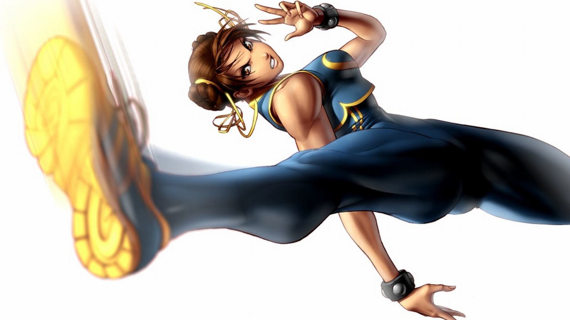 Chun-Li performing a kick