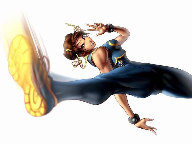 Chun-Li performing a kick