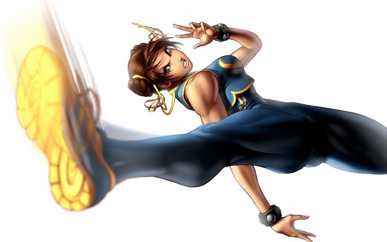 Chun-Li performing a kick