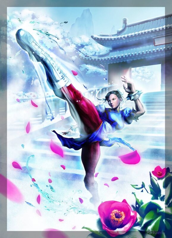 Chun-Li performs a high kick