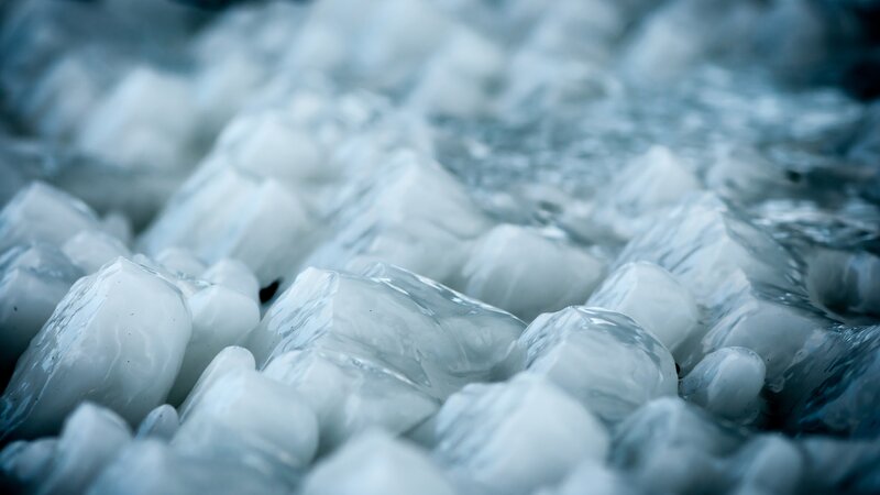 Chunks of Ice in Water