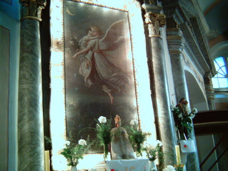 Church altar with religious painting