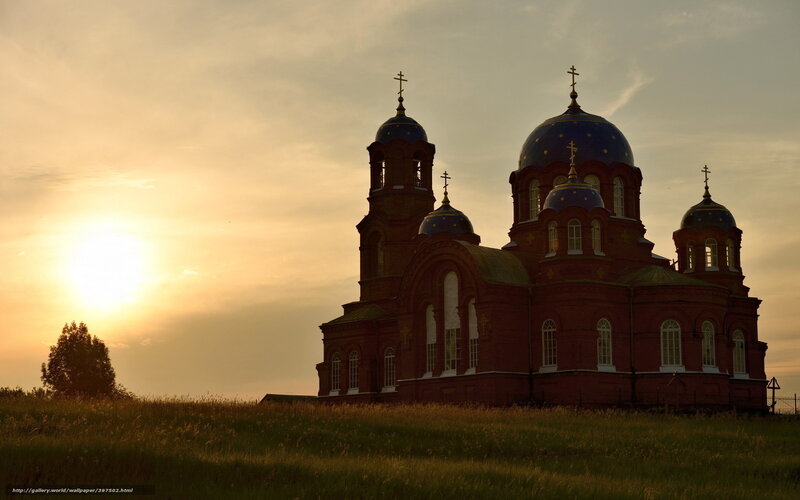 Church at sunset
