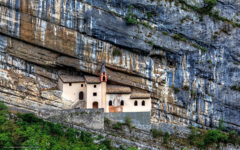 Church built into a cliff