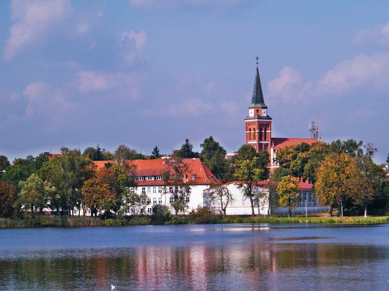 Church by a Lake — Blue, Serene