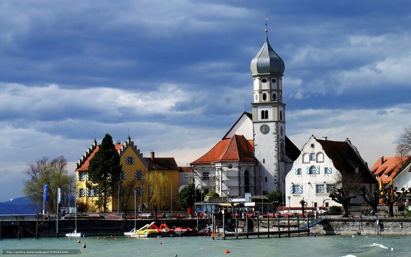 Church by the lake in Germany
