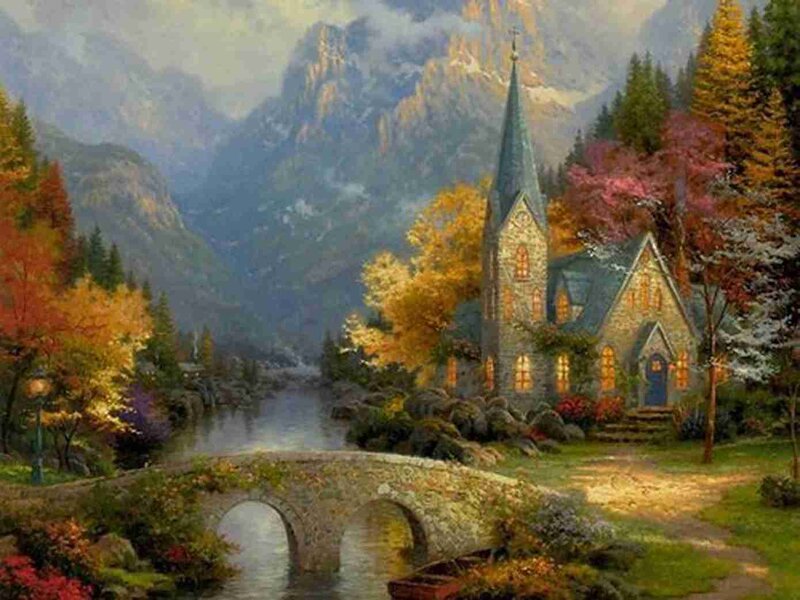 Church by the river