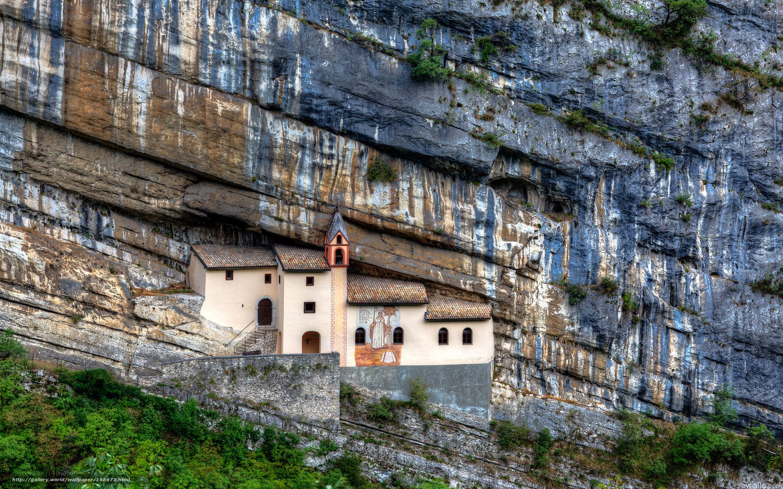 Church carved into a cliff
