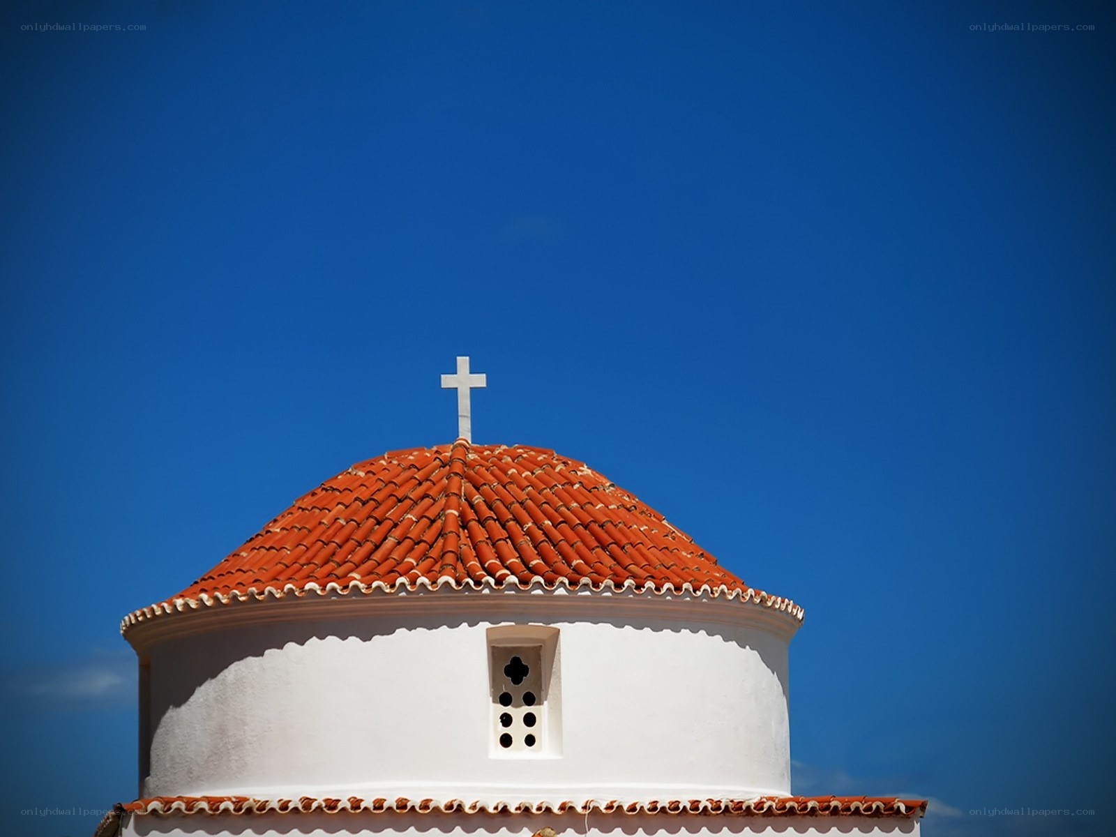 Church dome with cross