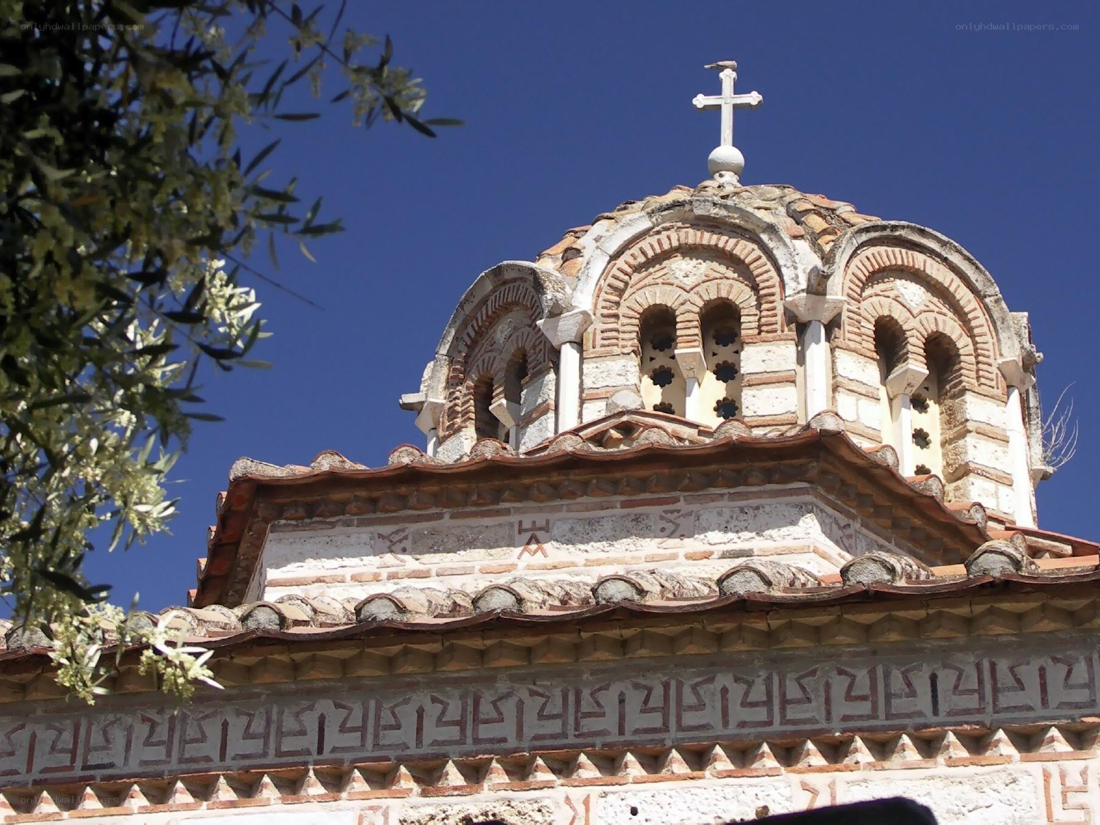 Church dome with cross